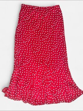 Vintage Polka Dot Maxi Skirt